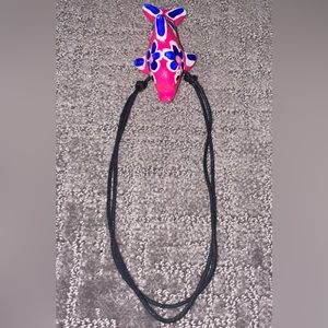 Handmade Custom Pink & Blue Dolphin Whistle w/ Cord